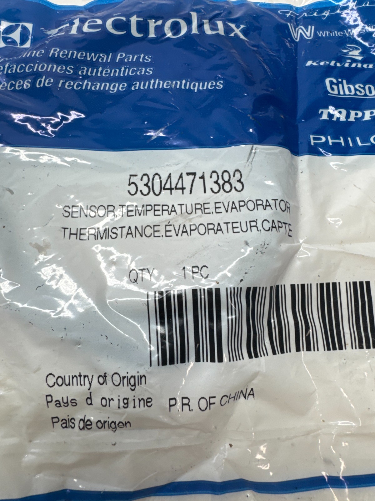 Genuine OEM Electrolux 5304471383 Air Conditioner Evaporator Temperature Sensor
