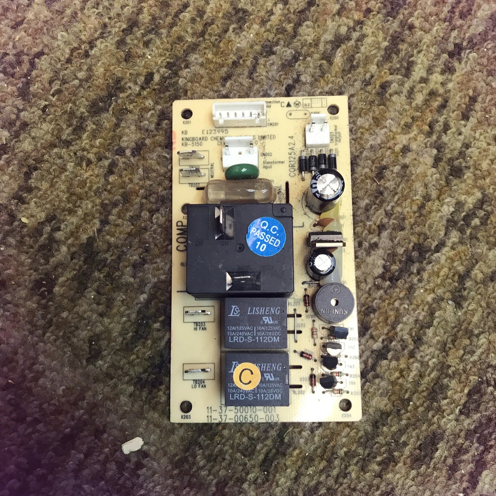 * Maytag M7X05F2A-D Fedders Relay/Control Board 11-37-50010-001 11-37-00650-003