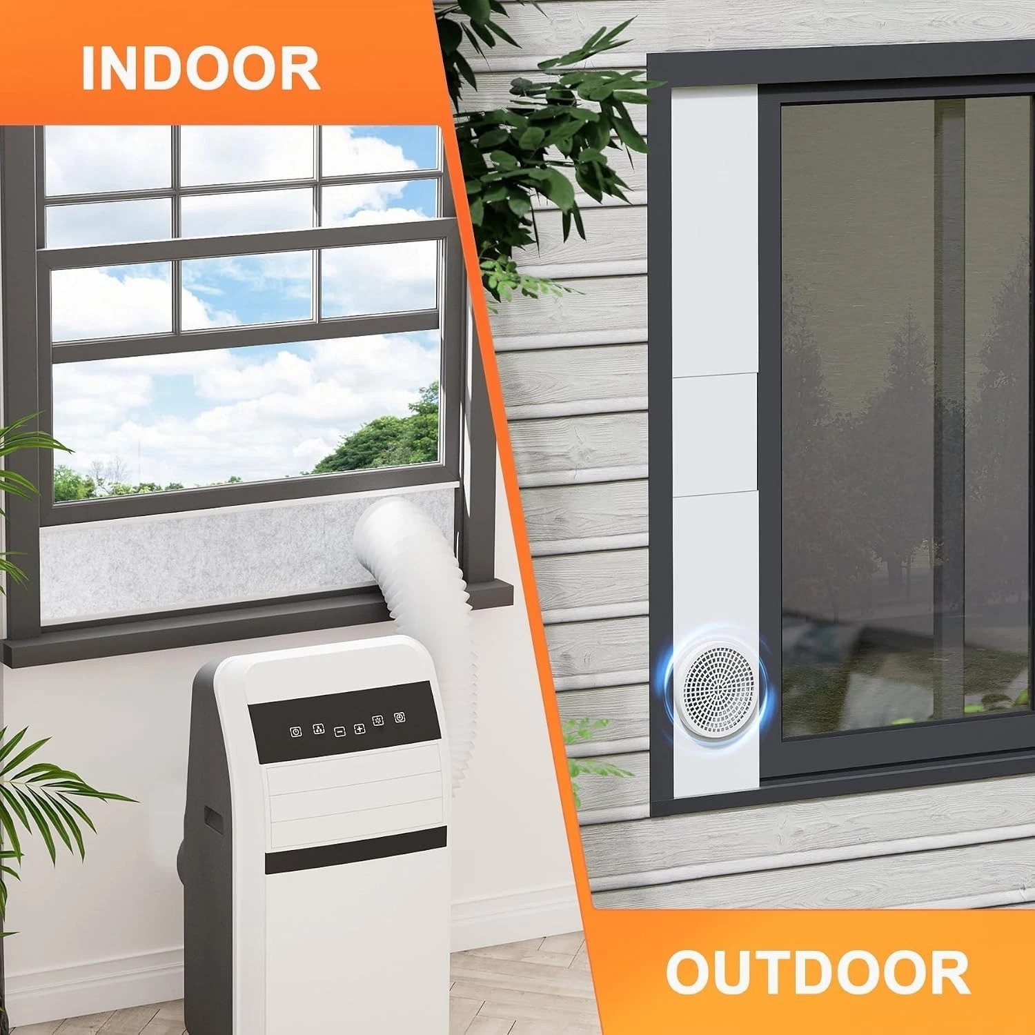 Portable Air Conditioner Window Seal Kit with Insulated Foam Panels, Adjustab…