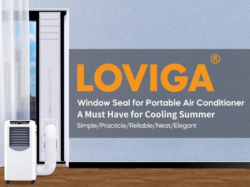Portable Air Conditioner Sliding Door Vent Kit 10×75-91 Inch Adjustable Length