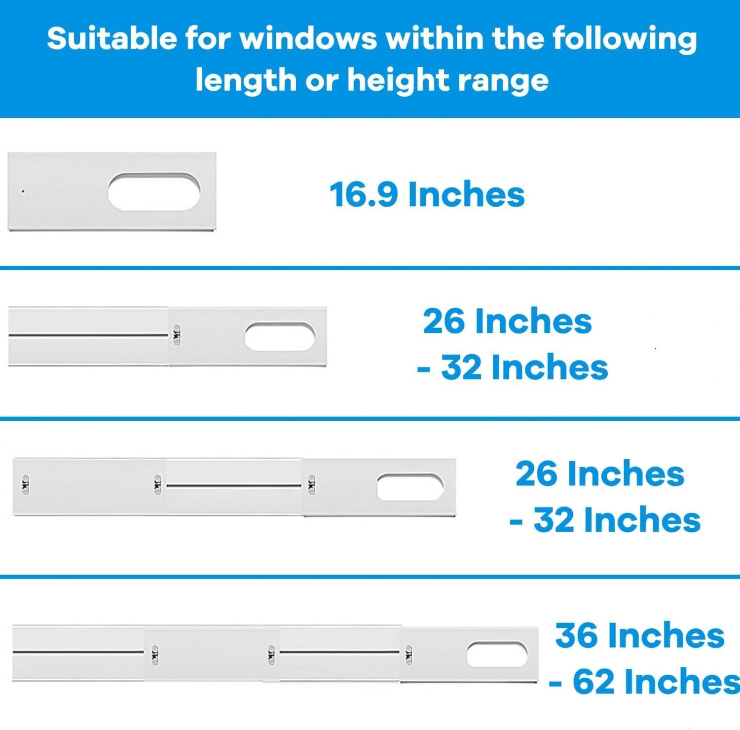 Portable Air Conditioner Window Kit with Coupler Adjustable Window Seal for A…