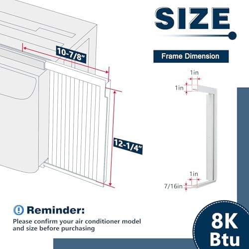 Window Air Conditioner Side Panel with Frame,AC Insulation Side Panels Curtai…