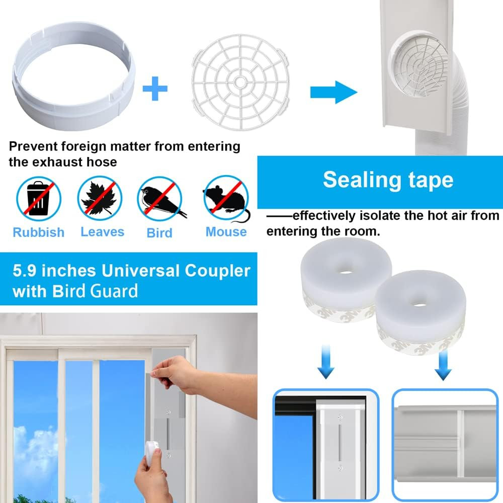 Portable Sliding Door Air Conditioner Kit, New Upgrade Door AC KIT, Adjustable