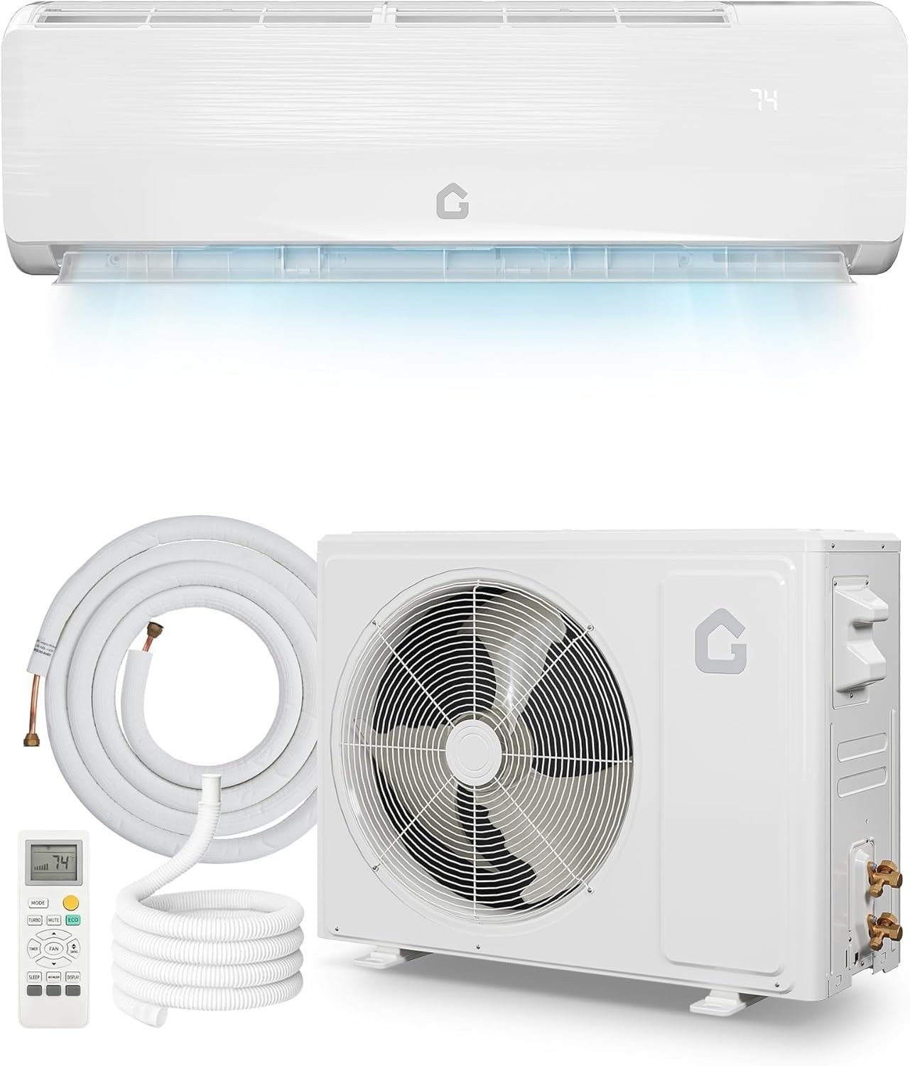 18000 BTU Ductless Mini Split Air Conditioner and Heat Pump 19 SEER2 230V
