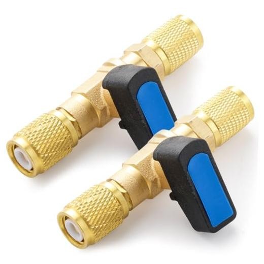 1/4 SAE Female HVAC Control Valve Air Conditioner Ball Valve, 1/4 SAE Female 2