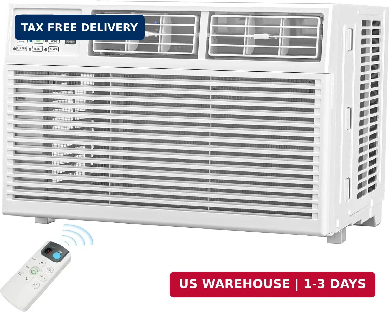 Antarctic Star 10000 BTU Window Air Conditioner 6 in 1 Remote 450Sqft Kit