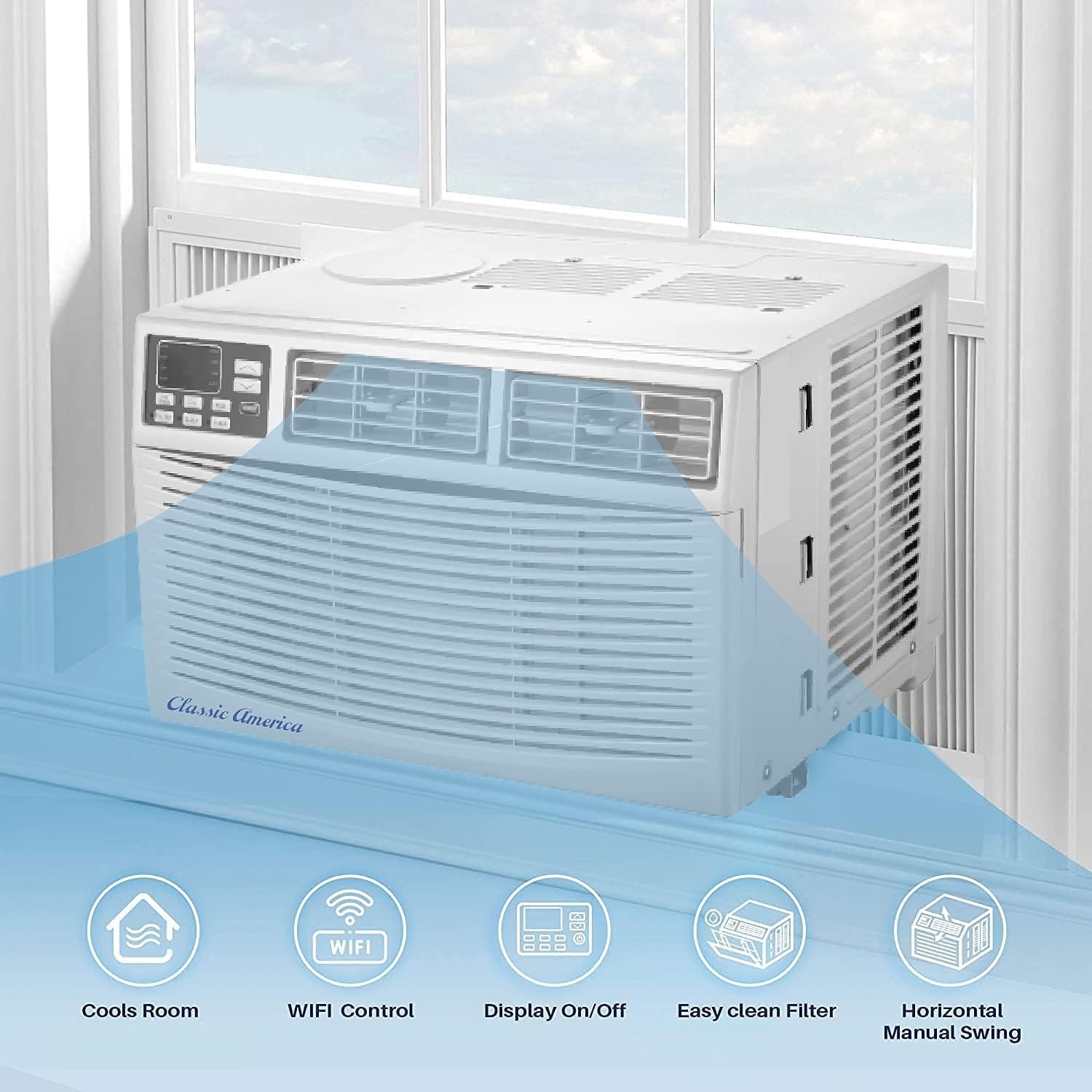 Vtronix Classic America Window Mounted Air Conditioners Unit Cool/Dehumidify …