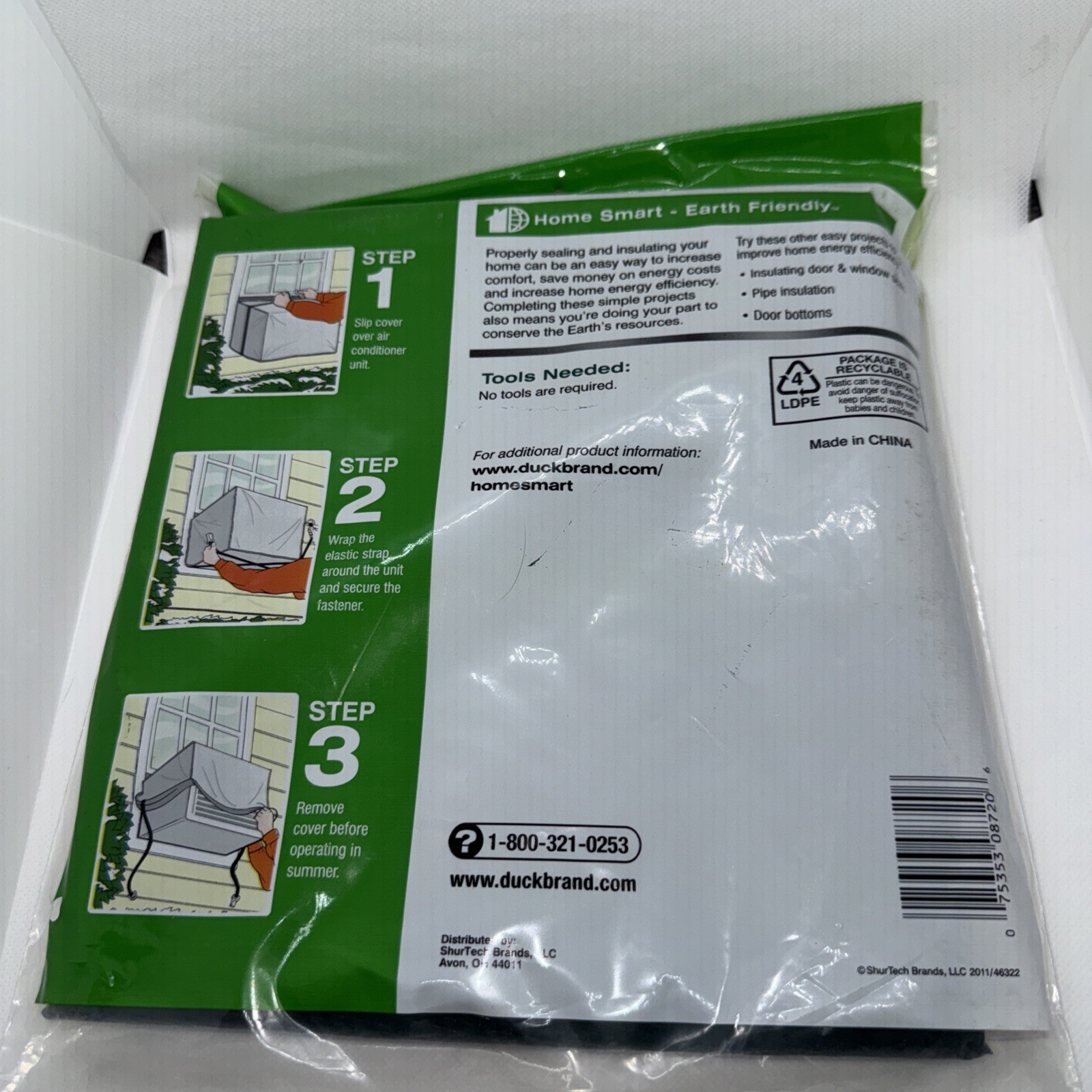 Duck Brand Window Unit Air Conditioner Cover Standard Size 27&Prime; x 18&Prime; x 25&Prime; NEW!