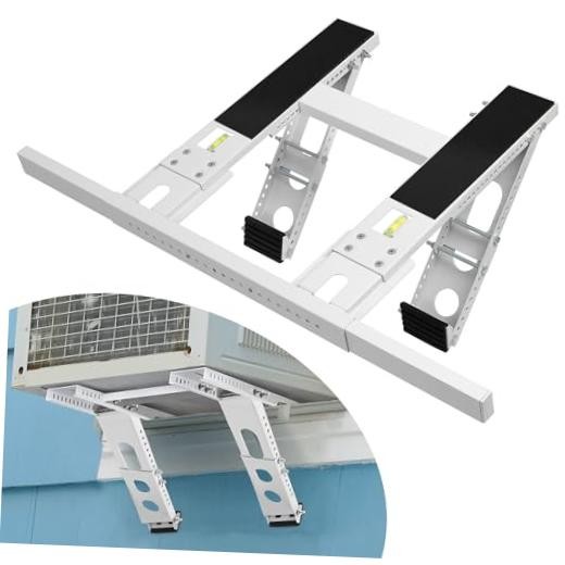 No Drill Window AC Bracket, Heavy-Duty Air Conditioner UP to 220LBS White