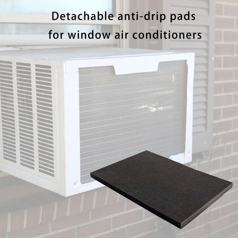 2Pcs Removable Foam Cushion Block Water Drop Noise From Window Air Conditioner