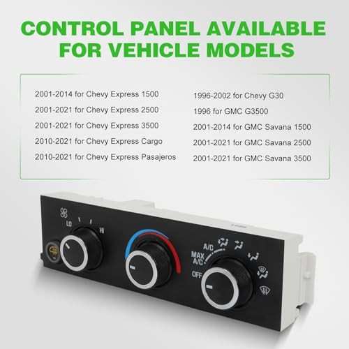 Climate Control Module AC Heater Control Panel for Chevy with mirror heating