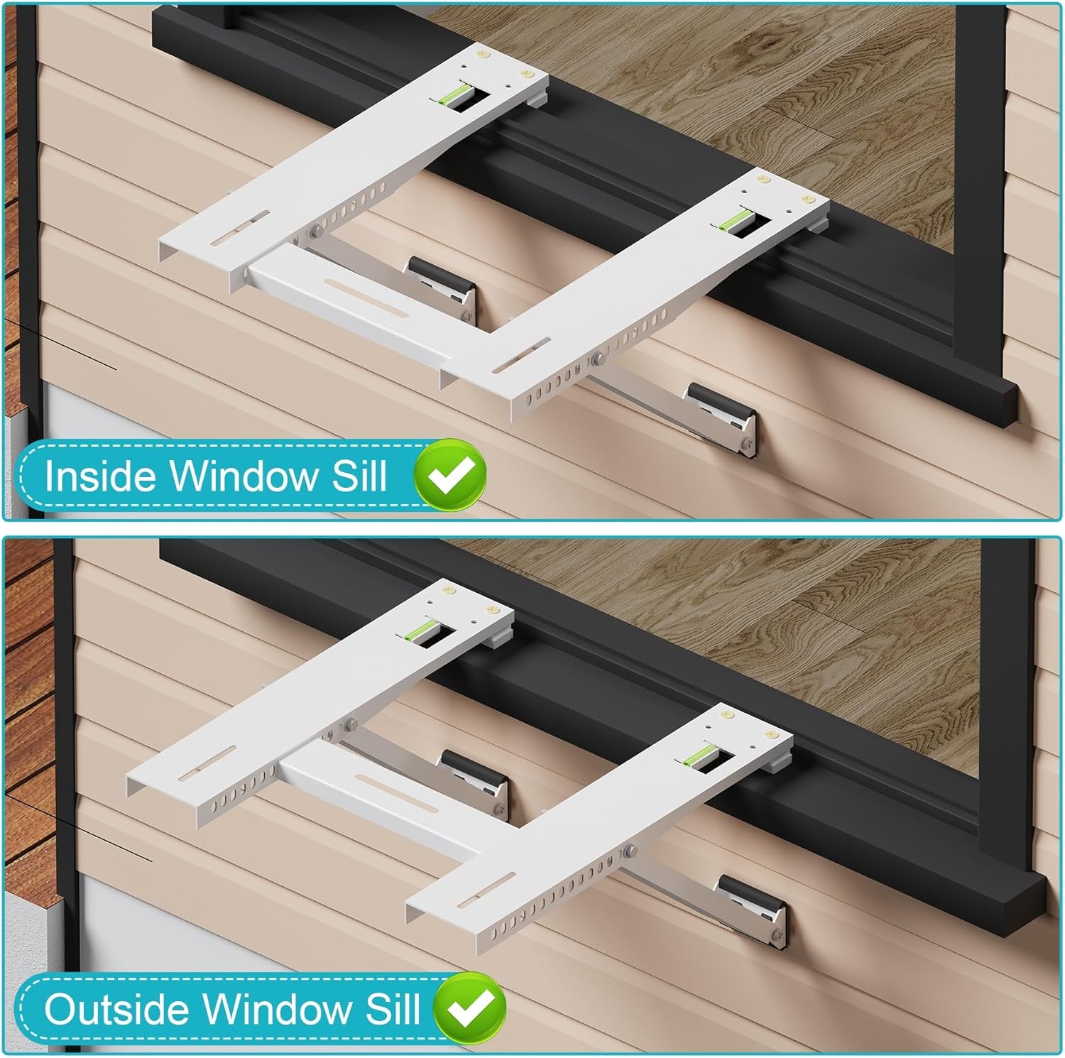 Window Air Conditioner Bracket Support Up to 200 lbs for 5 000 to 22 000 BTU AC