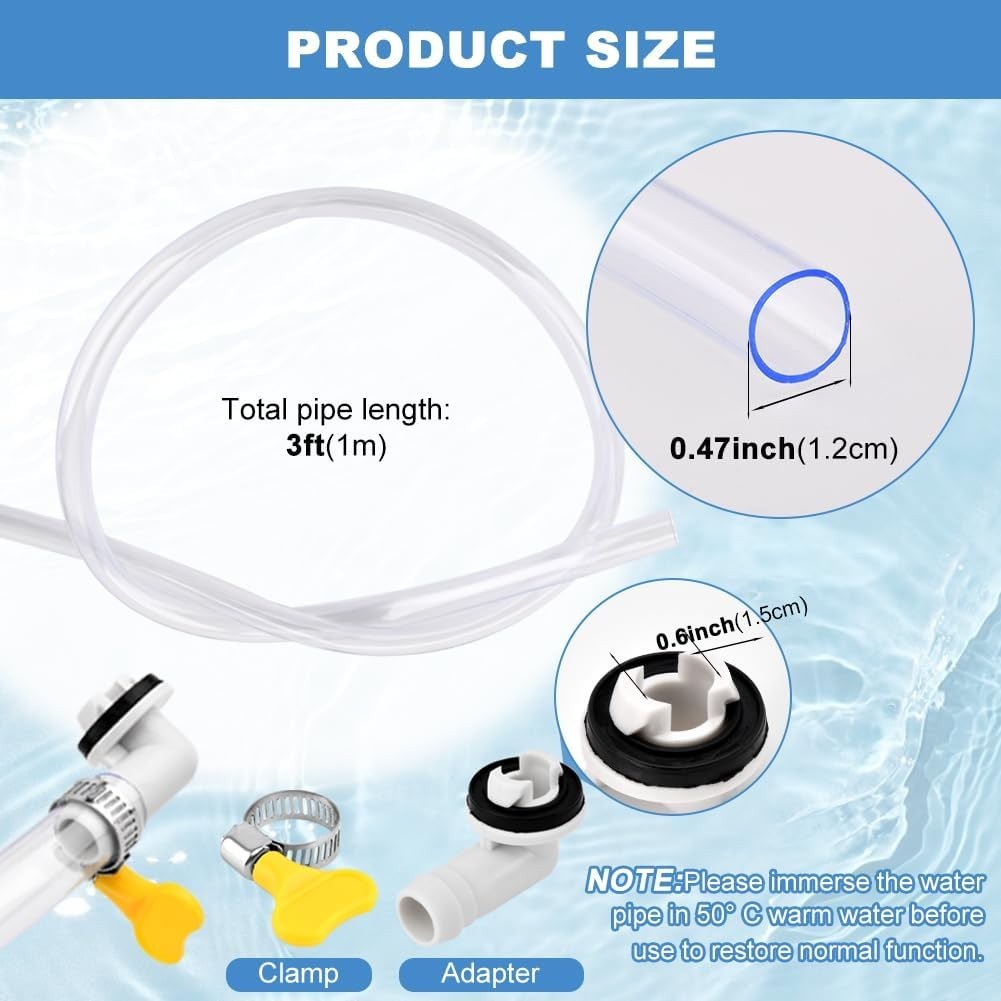 Air Conditioner Drain Hose,3/10 Ft Portable AC Drain Hose Universal Air Conditio