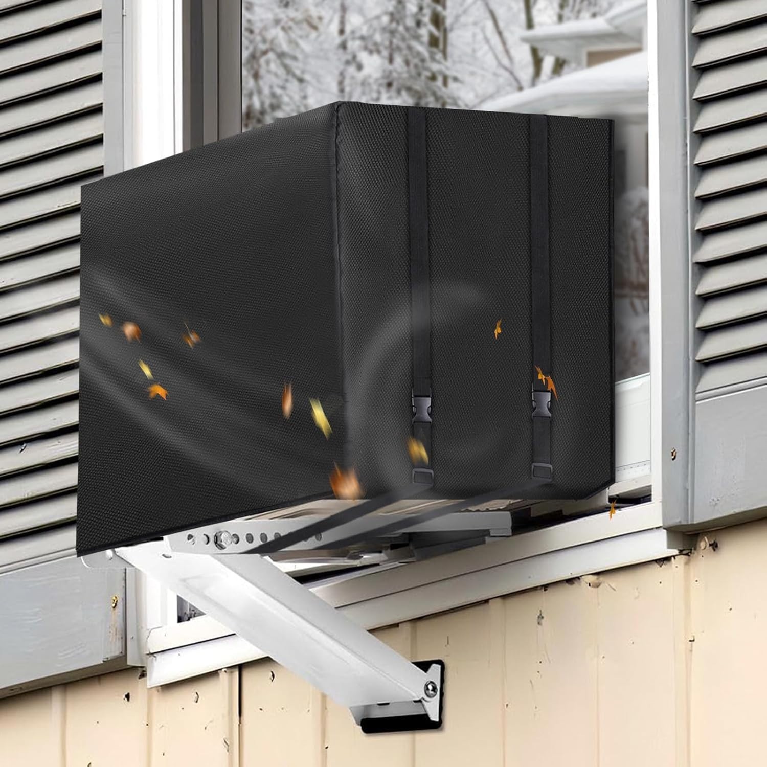 Windproof Window AC Cover Fits Midea U-Shaped 8000/10000/12000 BTU – Thicken