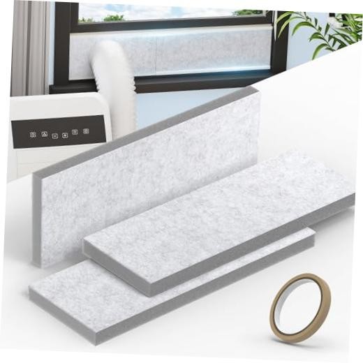 Insulated Foam Panels for Portable Air Conditioner Window Vent Kit,