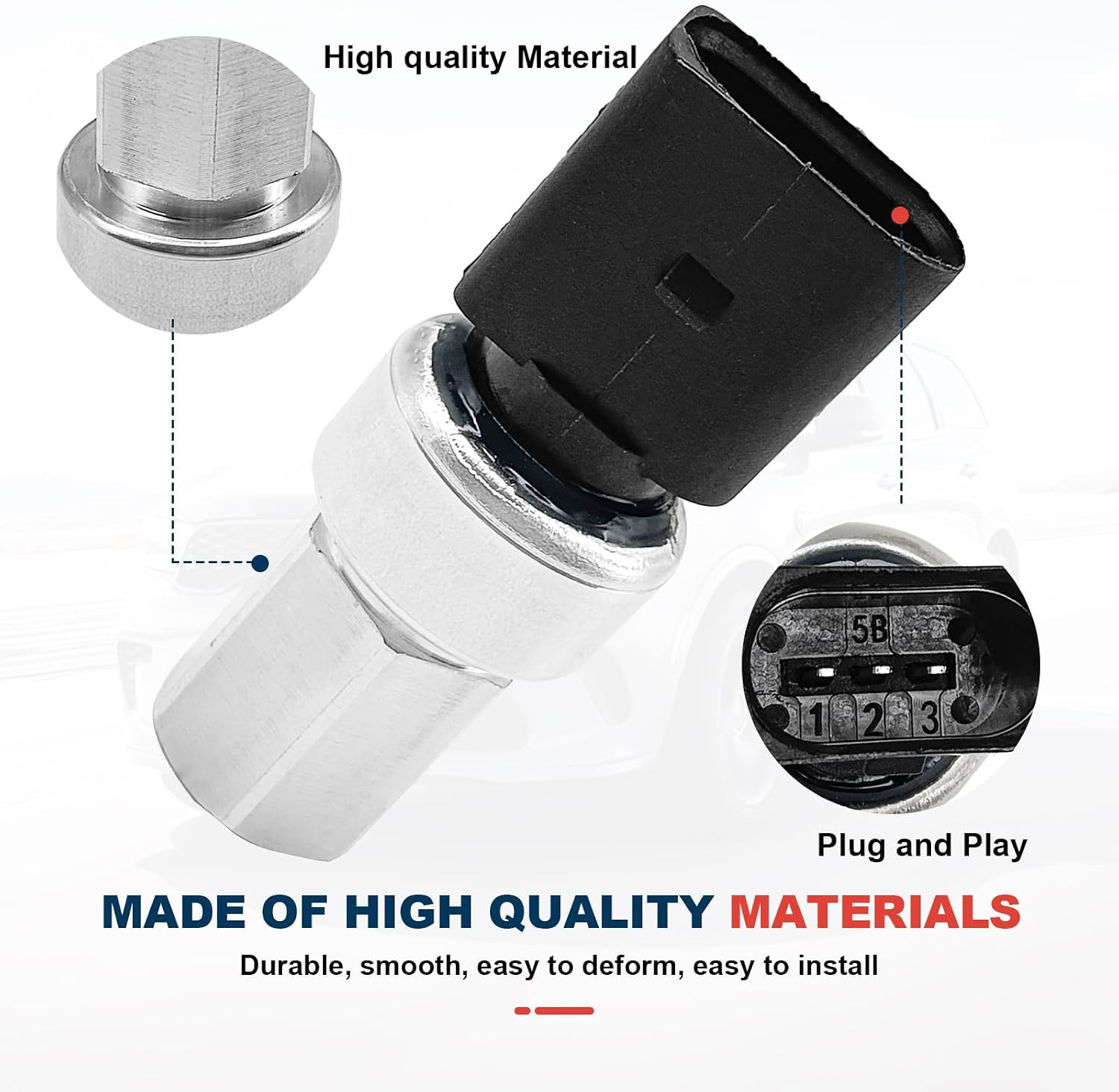 A/C Air Conditioner Pressure Sensor Switch Compatible with VW Conditioner 2000-2
