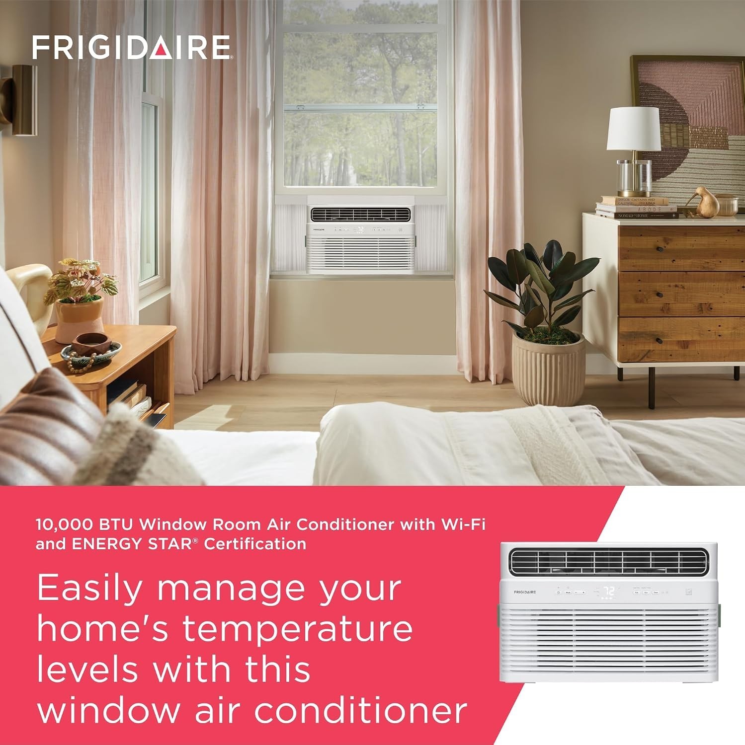 Frigidaire 10000 BTU Smart Inverter Window Air Conditioner w/ WiFi 450 sq ft NEW