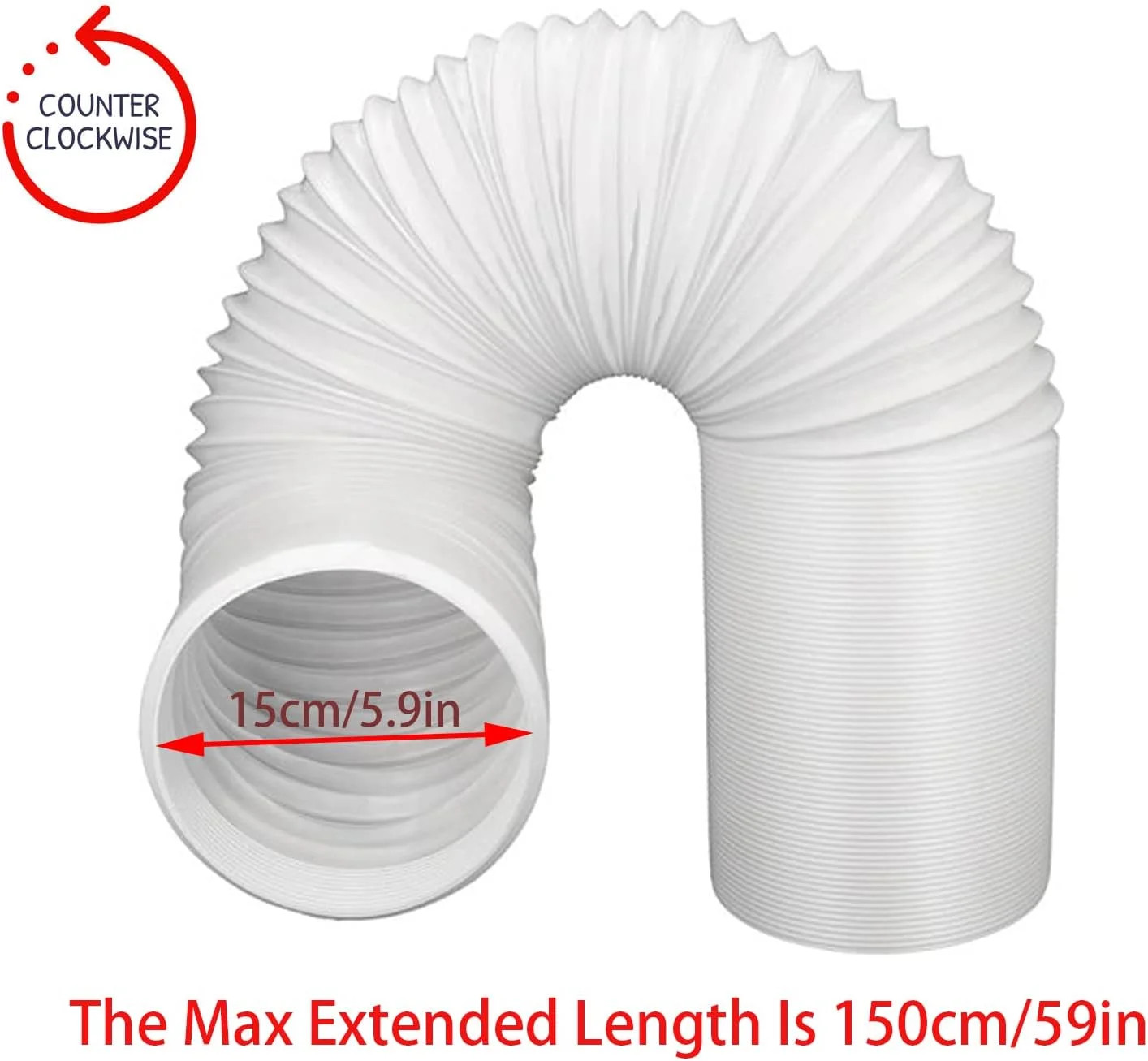 Portable Air Conditioner Window Kit with 5.9&Prime; Exhaust Hose, Adjustable Universal