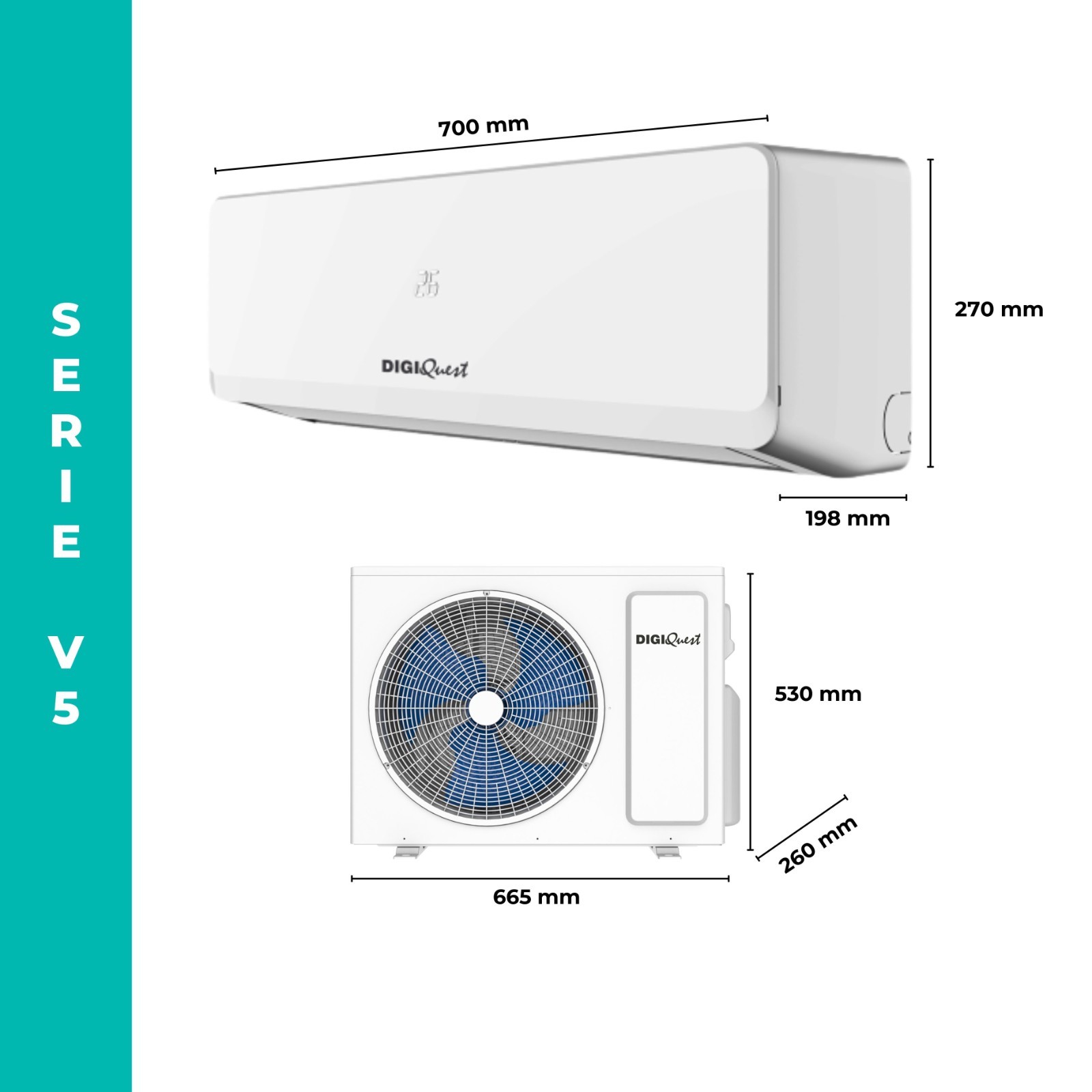 9000 BTU V5 DIGIQUEST INVERTER AIR CONDITIONER KIT