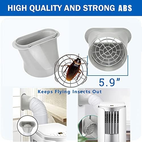 Portable AC Window Vent Kit, Adjustable Vertical/Horizontal Sliding Window Ki…
