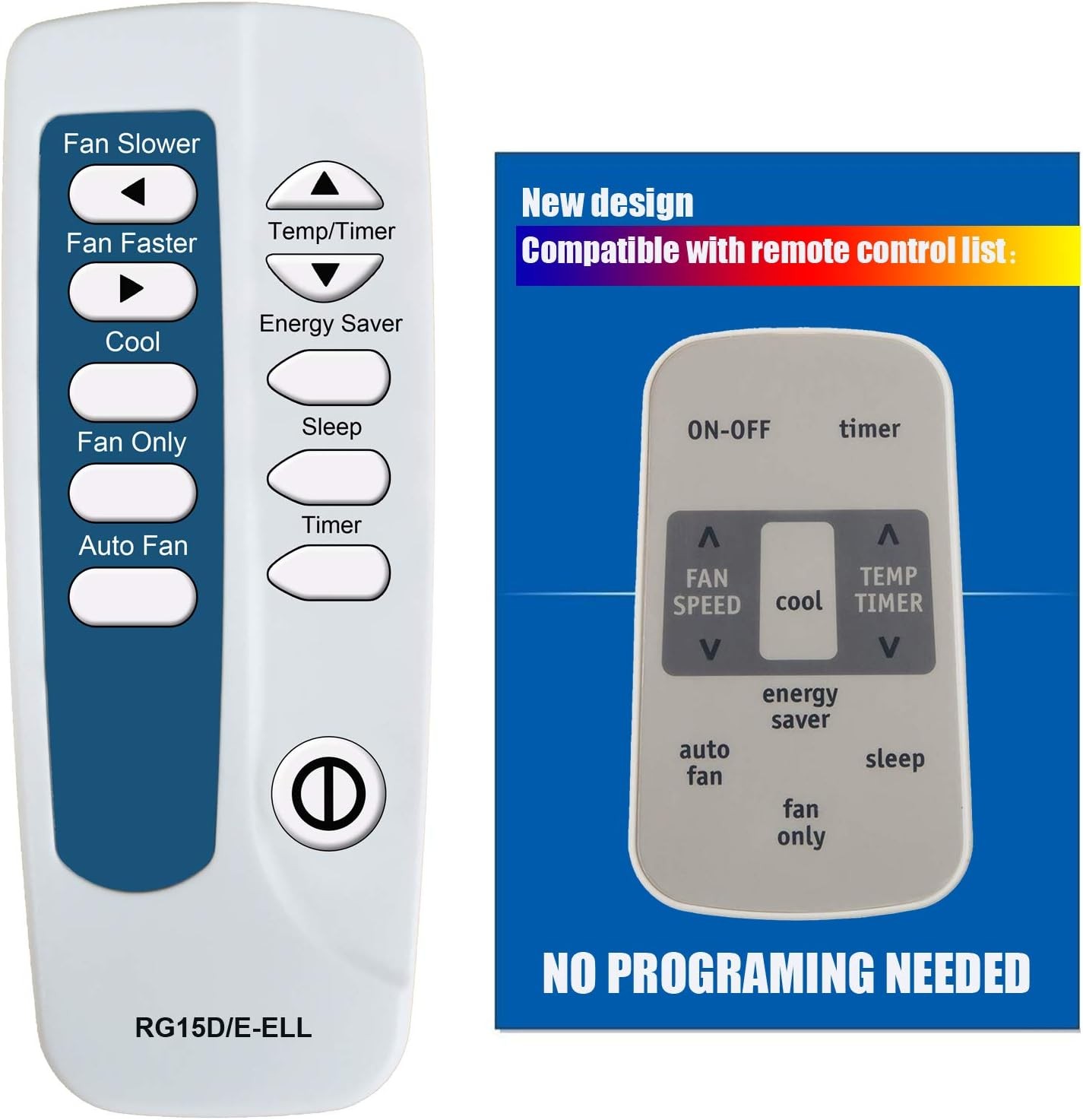 Replacement for Frigidaire Air Conditioner Remote Control Model Number RG15D E