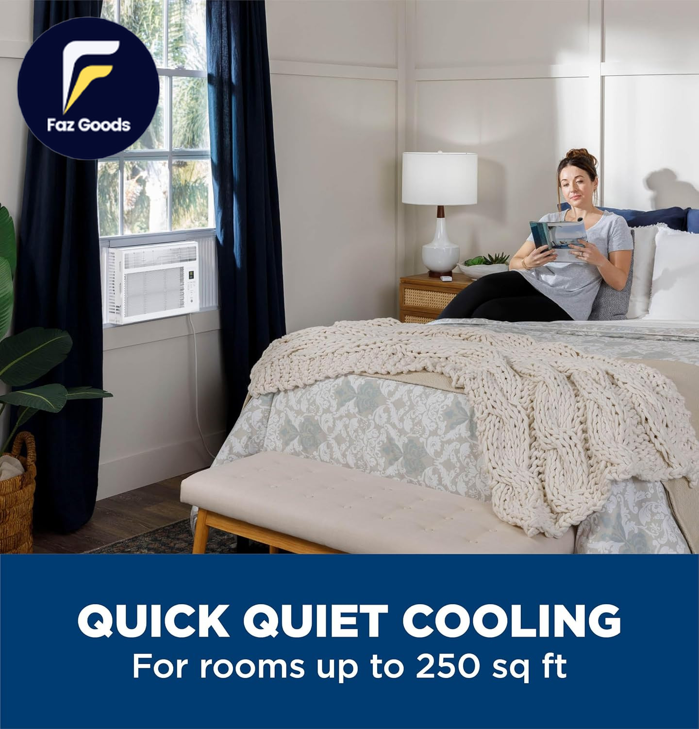 Window Air Conditioner Unit 6,000 BTU for Small Rooms up to 250 Sq Ft. NEW