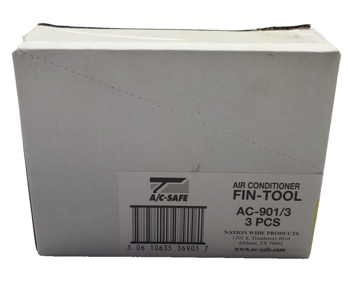 CASE OF 3, AC Safe AC-901/ Gray & Silver Aluminum/Steel Air Conditioner Fin Tool