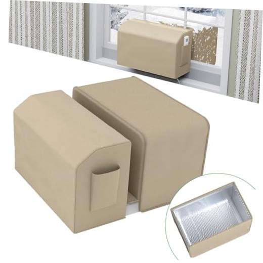 2 Pcs Window Air Conditioner Cover, Compatible with Midea U-shaped Window AC