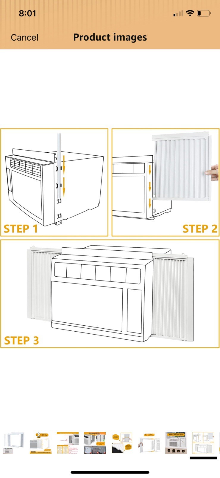 Window Air Conditioner Side Panel And Frame Set Fits 5000 BTU ( NWOB)