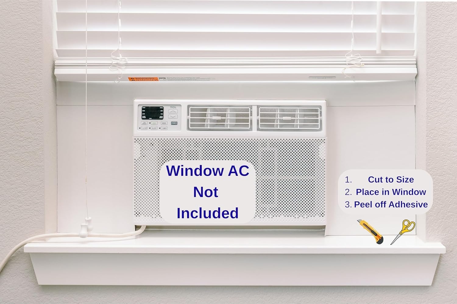 White Vinyl Foam Surround Insulation Side Panels for Window AC Units