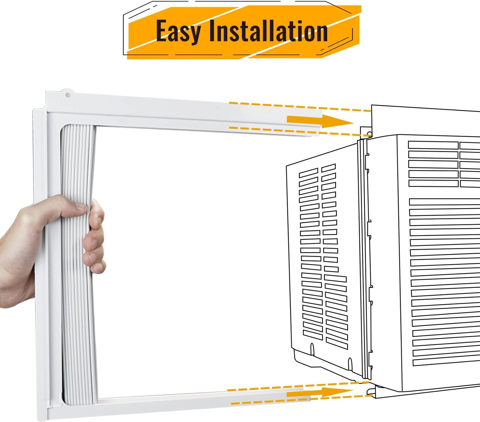 LBG Products Window Air Conditioner Side Panel and Frame Set,AC Accordion Fil…