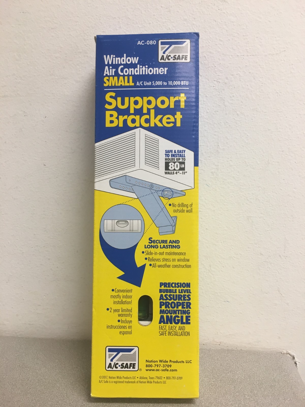 AC-Safe White Steel Universal Air Conditioner Support 80 lb A/C-080