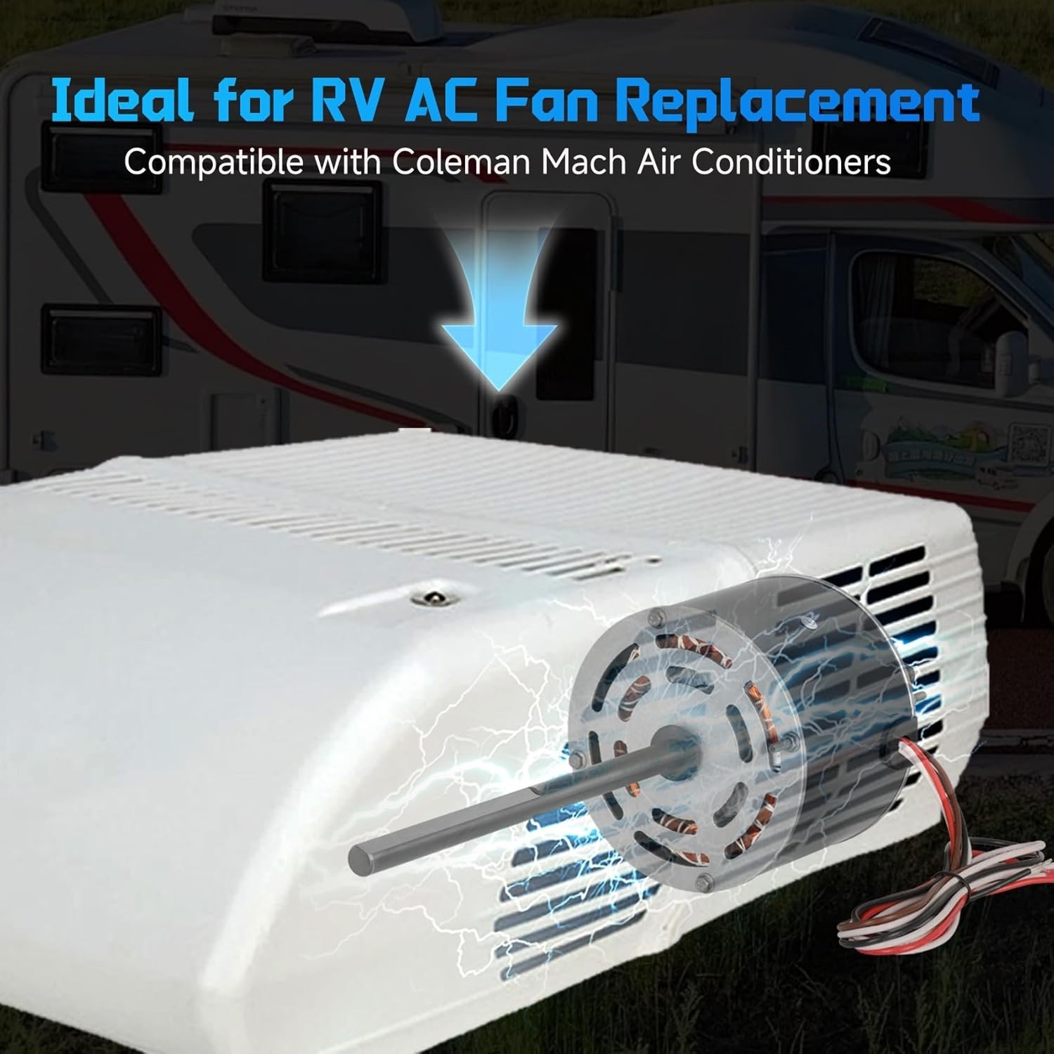 High-Performance RV AC Fan Motor for Coleman Mach Air Conditioners – Metal Build