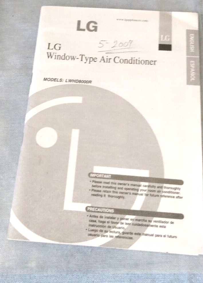 LG lwhd8000r – Original Instructions User Manual