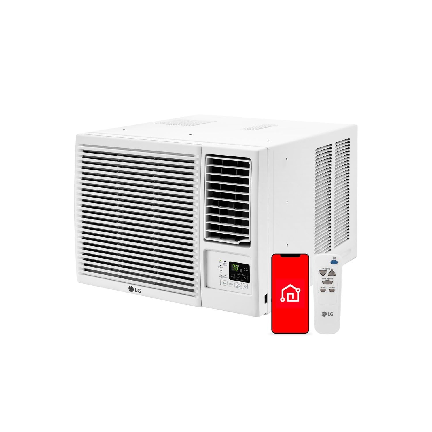 LG 7,600 BTU SMART WI-FI WINDOW AC COOL HEAT REVERSE LW8023HRSM – WHITE