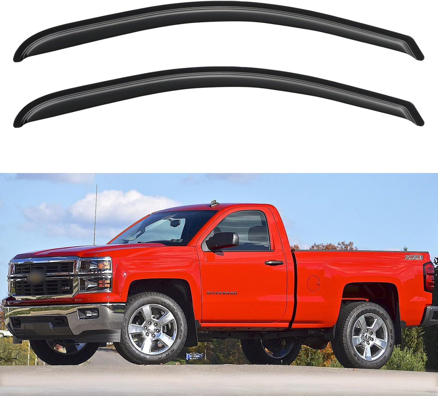 Window Visors Rain Guards for 2014-2018 Chevy Silverado/Gmc Sierra 1500 Regular