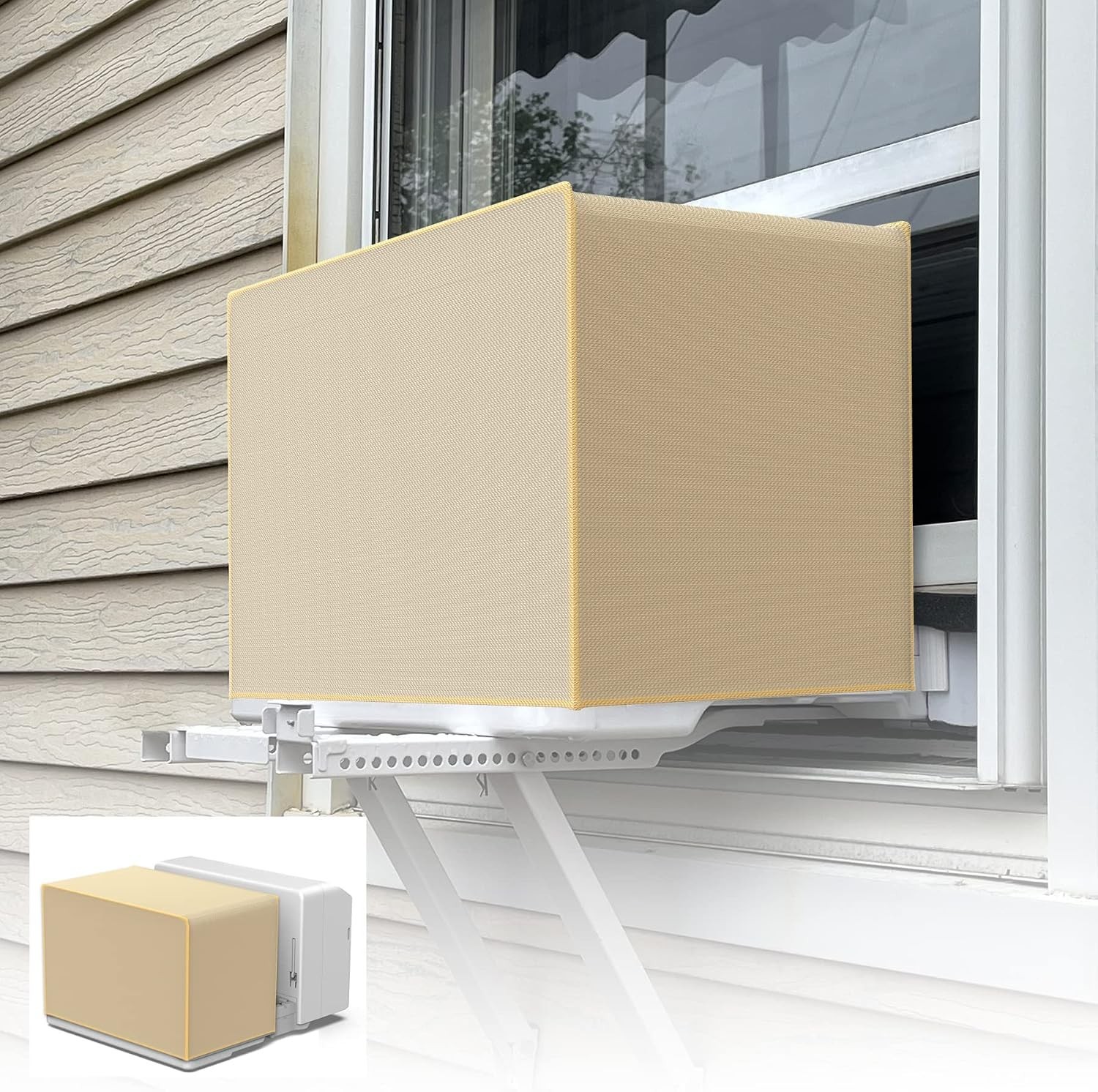 Window Air Conditioner Cover for U-Shaped Window AC Units 8,000BTU 10,000BTU ..