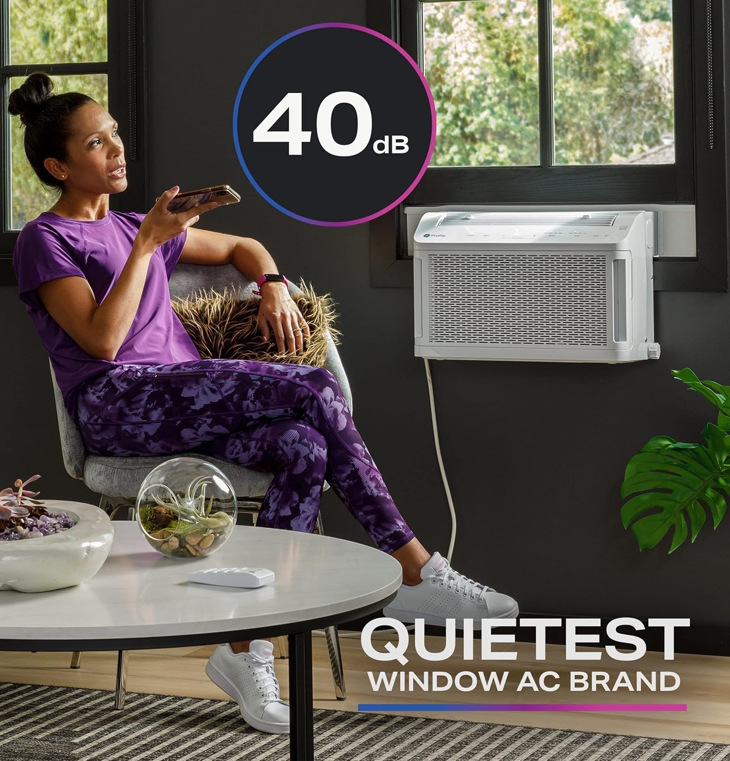 Cools 450 Sq Ft: GE ClearView 10,300 BTU Window AC – Ultra Quiet & WiFi Ready