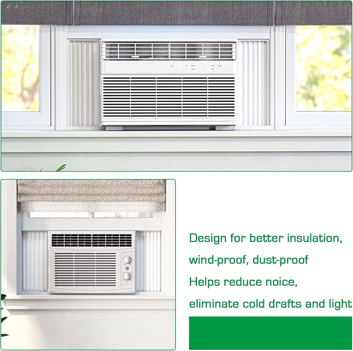 Window Air Conditioner Side Panel Fit Most 8000 Btu Units Dust Filter Fast Co…