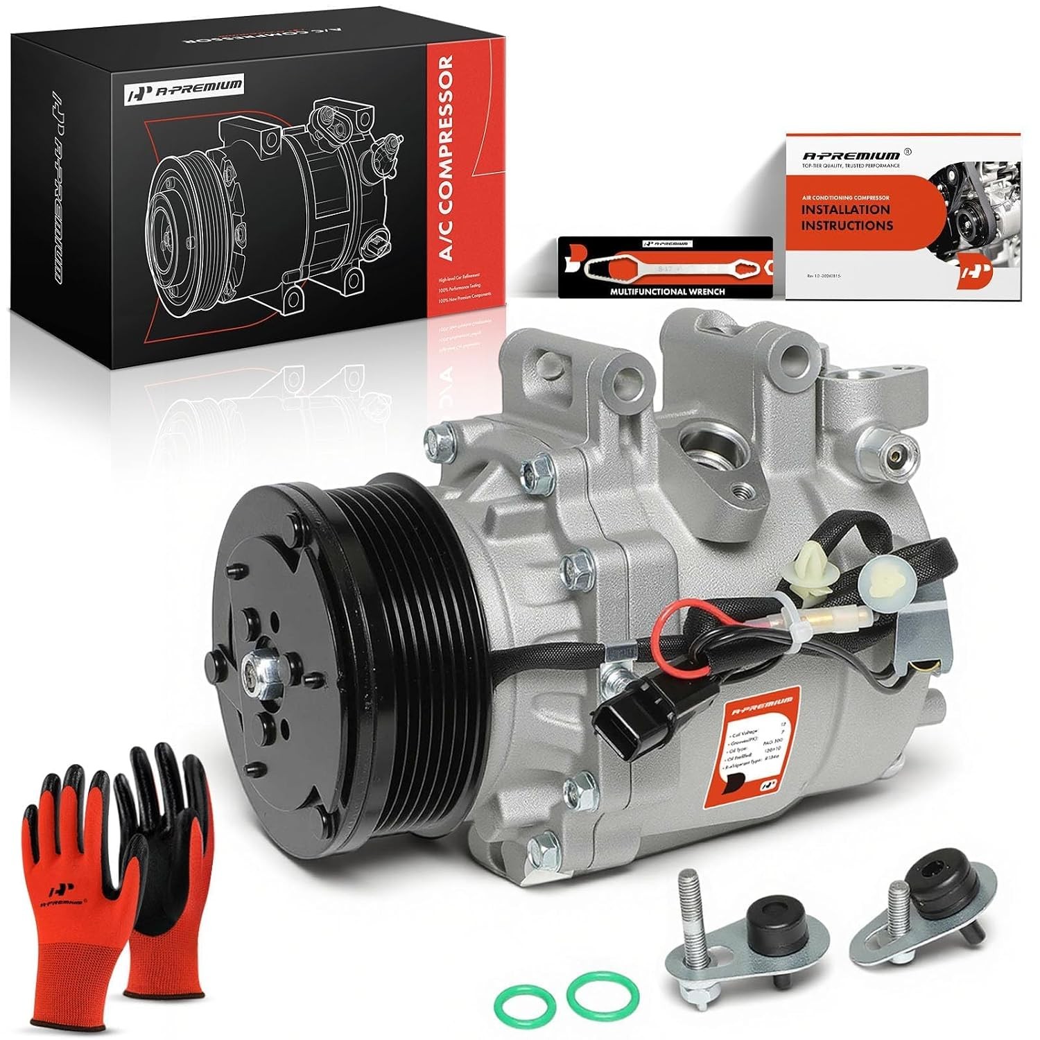 A-Premium Compatible Honda Civic Air Conditioner AC Compressor Kit with Clutch