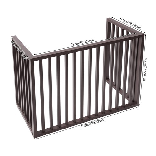 3Panel Aluminum Alloy Air Conditioner Outdoor Units Fence Protective Fence Cover