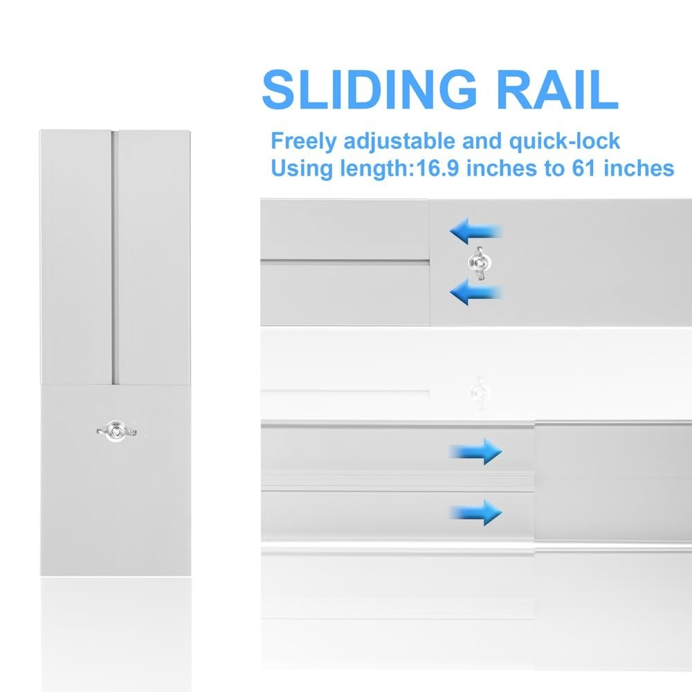 Portable Air Conditioner Vent Kit for Sliding Doors, 90in Max Length, 5.9&Prime; Diame