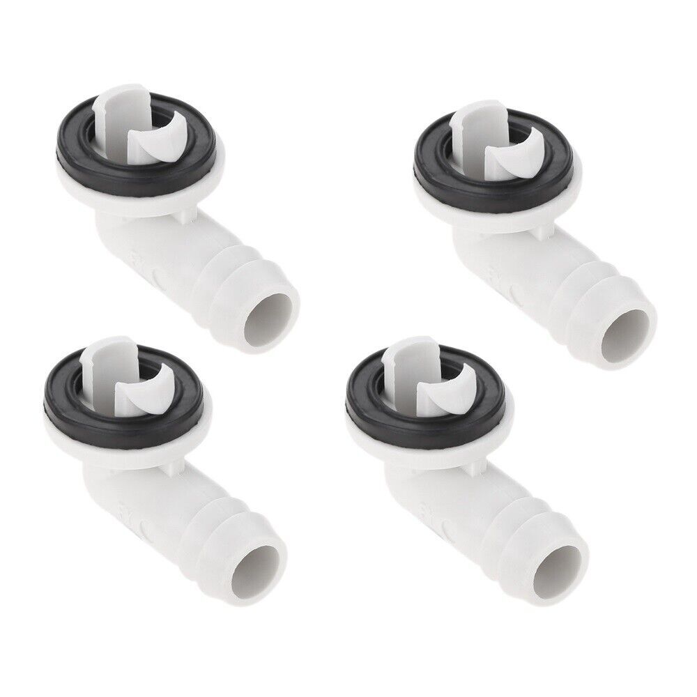 Plastic Air Conditioner AC Drain Hose Connector Elbow Fitting Rubber Ring USA