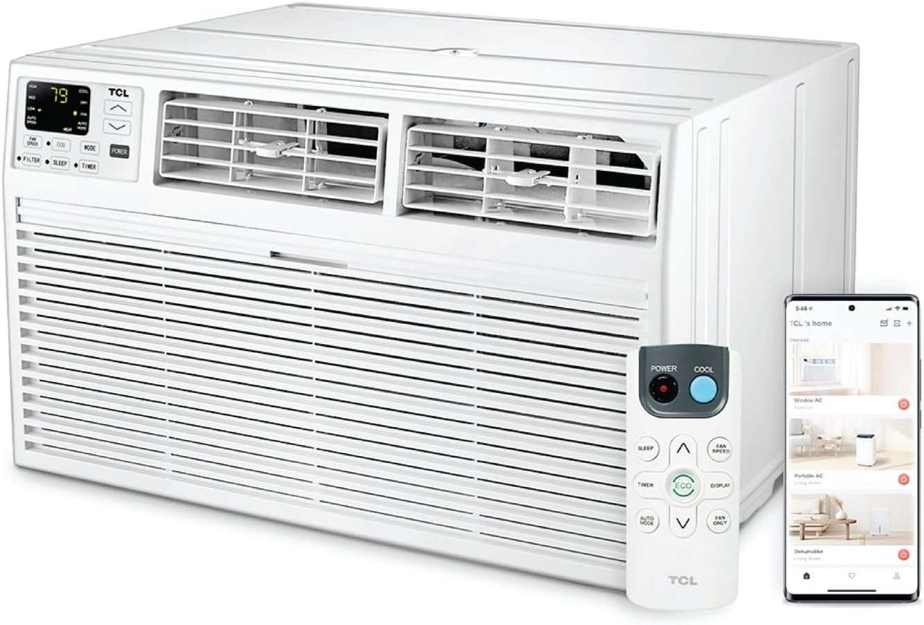 TCL H10T9EX1-A 450 Sq. Ft. 10,000 BTU Smart Through-the-Wall Air Conditioner