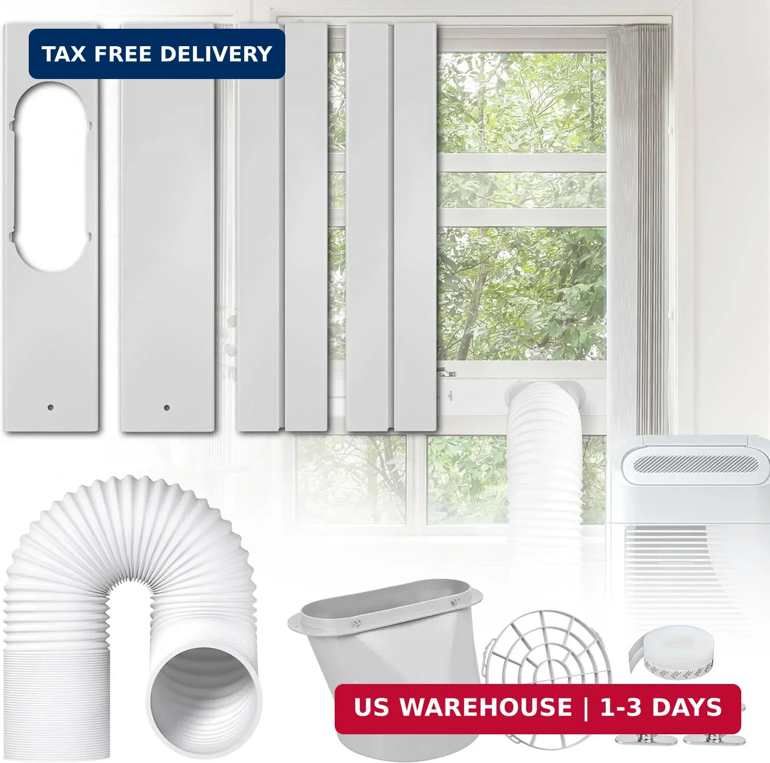 Portable Air Conditioner Window Kit: Adjustable Universal AC Seal Window Vent Ki