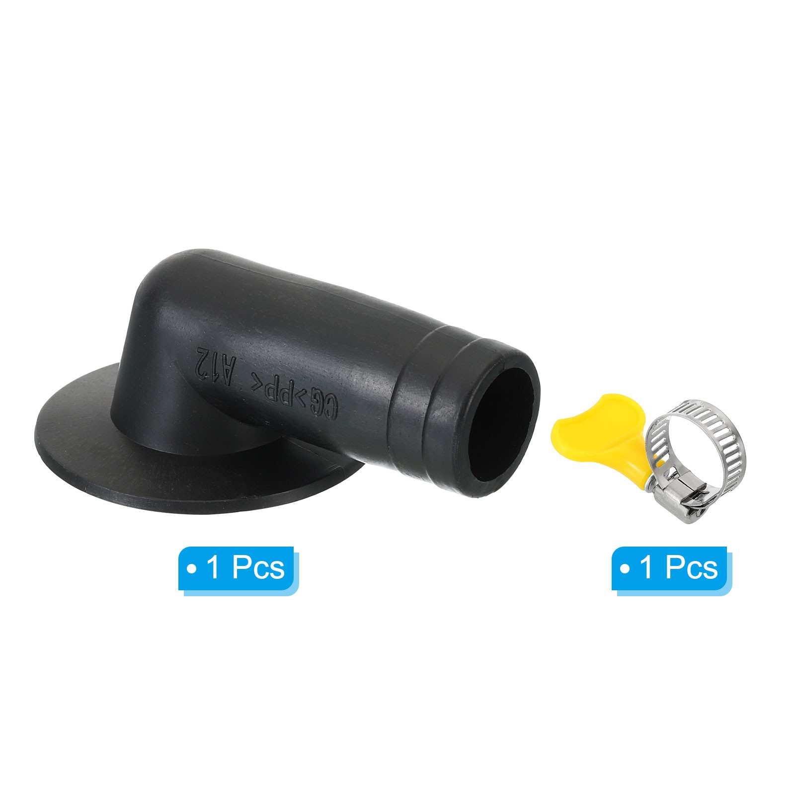 1pcs 17mm Air Conditioner Drain Hose Connector with Clamp, Black Style12