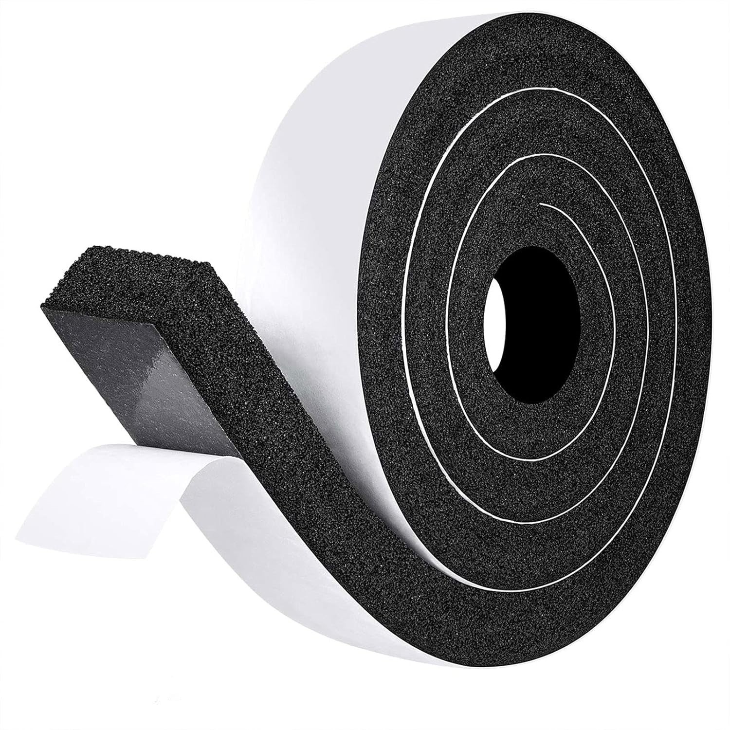 Sound Insulation Weather Foam Tape, 2&Prime; W X 1&Prime; T – 6.5 Ft Roll for Easy Sealing