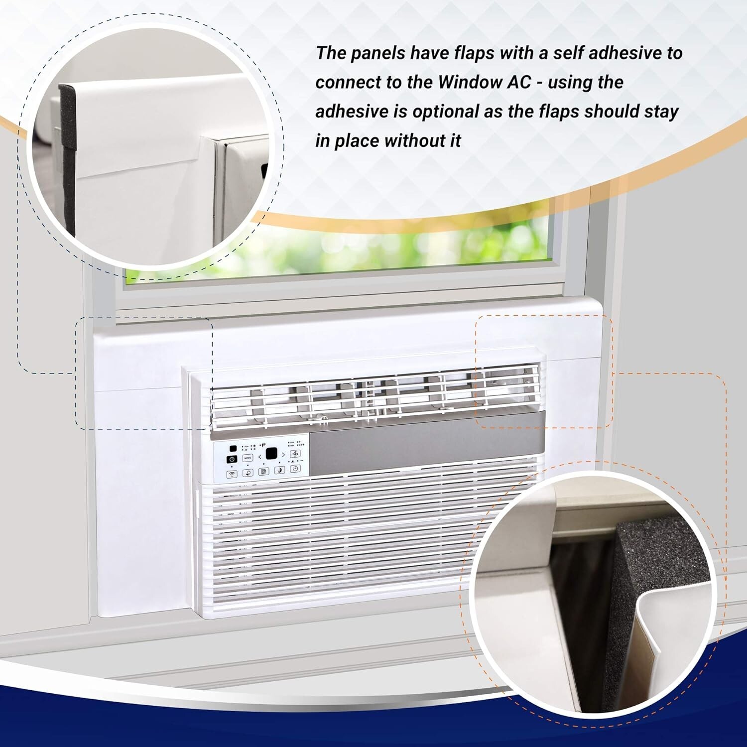 Insulation Side Panels for Window Air Conditioners – Winter & Summer Use