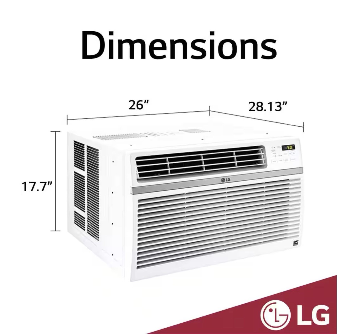LG 24,500 BTU 230-Volt Window Air Conditioner with Remote in White Pickup ONLY