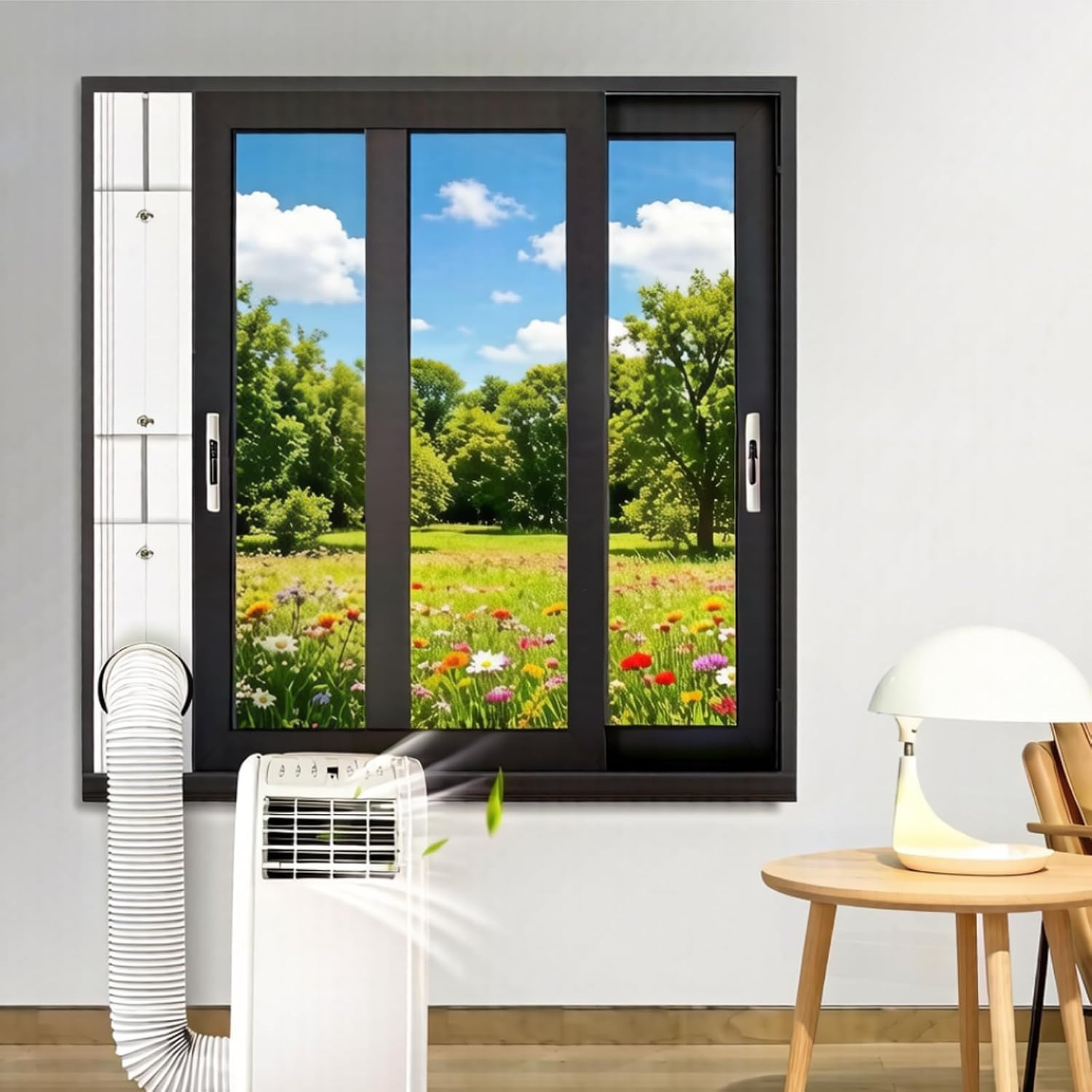 Kit de Puerta y Ventana Aire Acondicionado Portatil Placas Sello Universal 6 Pzs